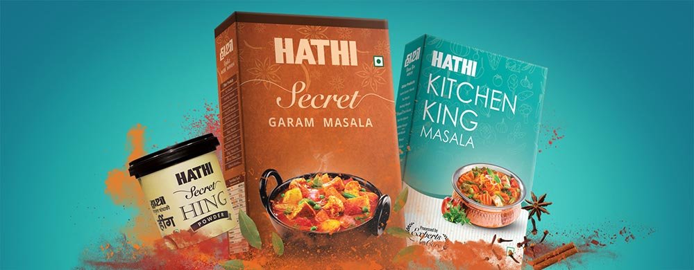 hathi masala spices packaging design